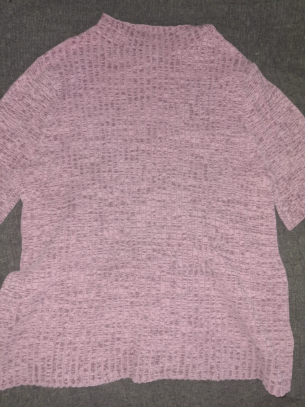 Ava & Viv Mauve-Pink Short-Sleeve Mock Neck Sweater